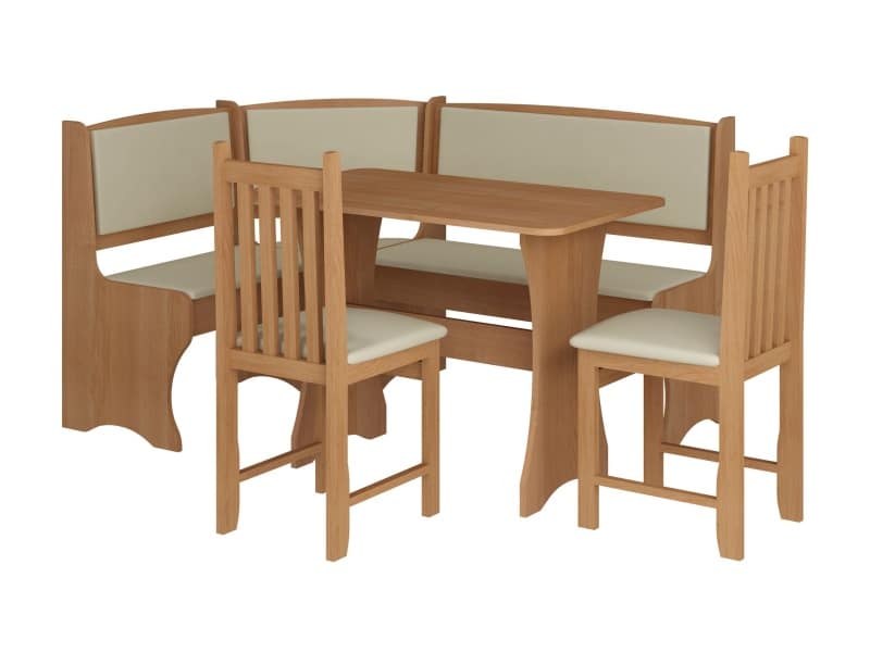 Jídelní rohový set se židlemi B, barva: olše