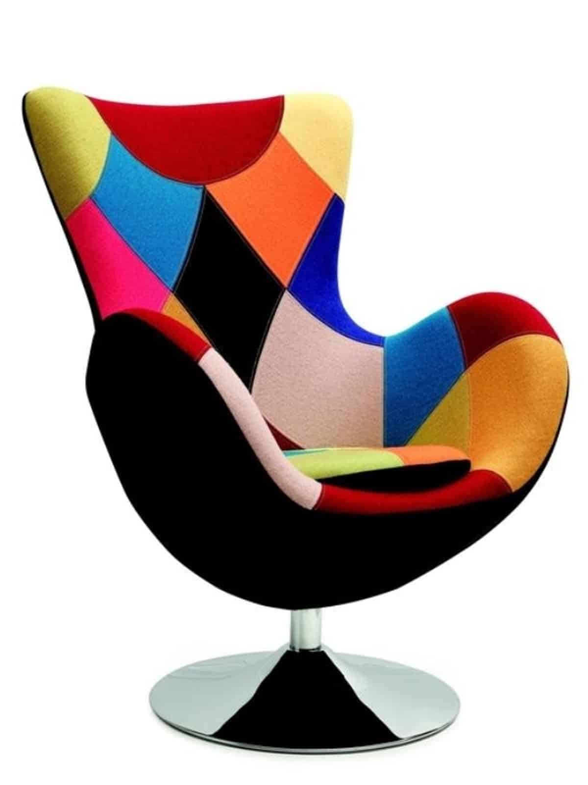 Čalouněné křeslo BUTTERFLY, patchwork