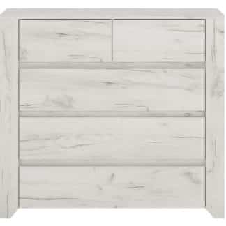 ANGEL, komoda 5S, dub bílý