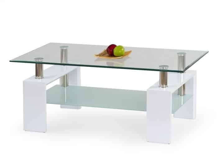 Konferenční stolek DIANA H, bílý