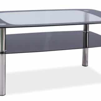 Konferenční stolek RAVA C, kov/sklo