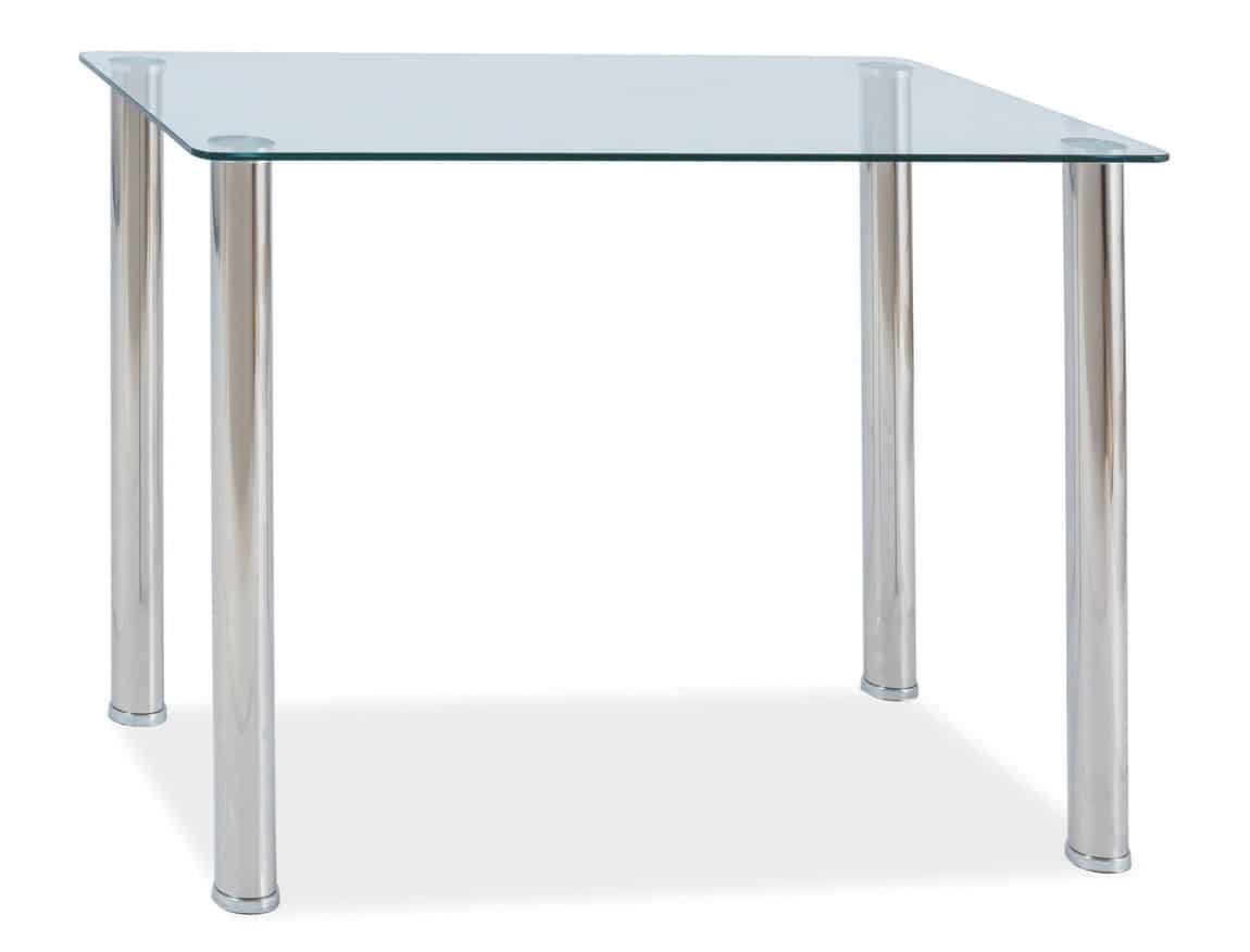 Jídelní stůl TED, kov/sklo