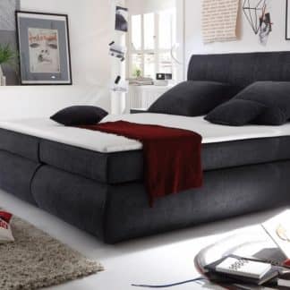 Postel boxspring RIMINNI 180x200cm, šedá látka