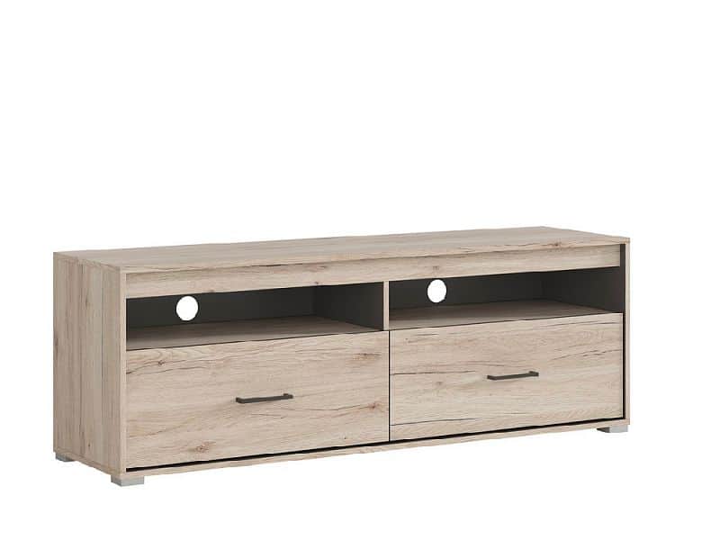 RONSE televizní stolek RTV2S, dub san remo světlý/šedý wolfram