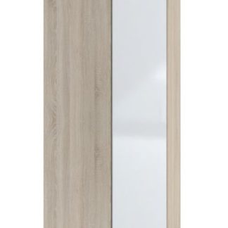 Šatní rohová skříň TERRA, sonoma/bílá lesk