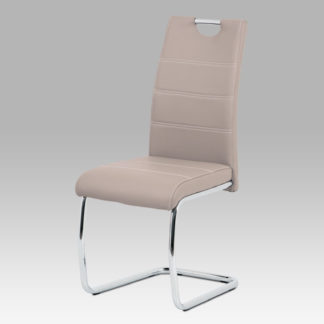 Jídelní židle HC-481 LAN, béžová ekokůže/chrom
