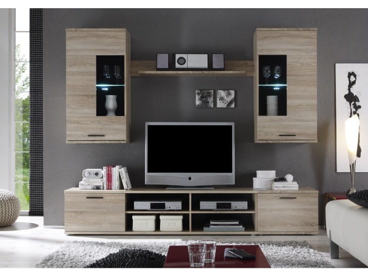 Obývací stěna FRONTAL 2, dub sonoma