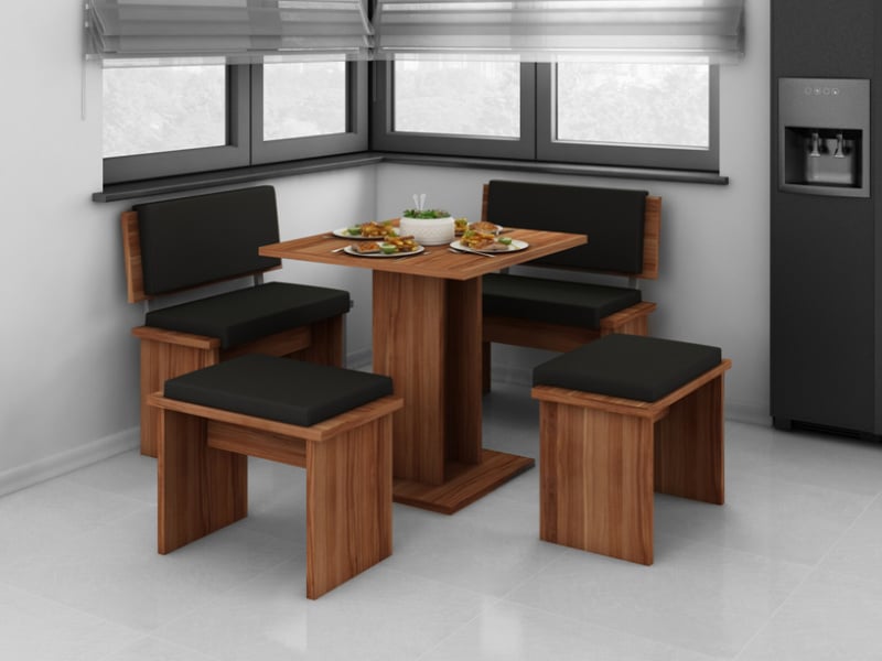 BOND, jídelní set malý, švestka/barva ekokůže: ...