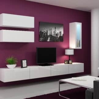 Obývací stěna VIGO 12, bílá/bílý lesk