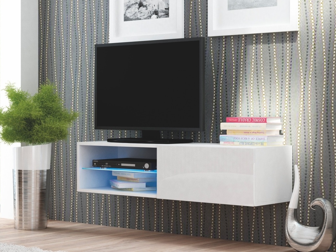 LIVO RTV-120W televizní stolek visící, bílá