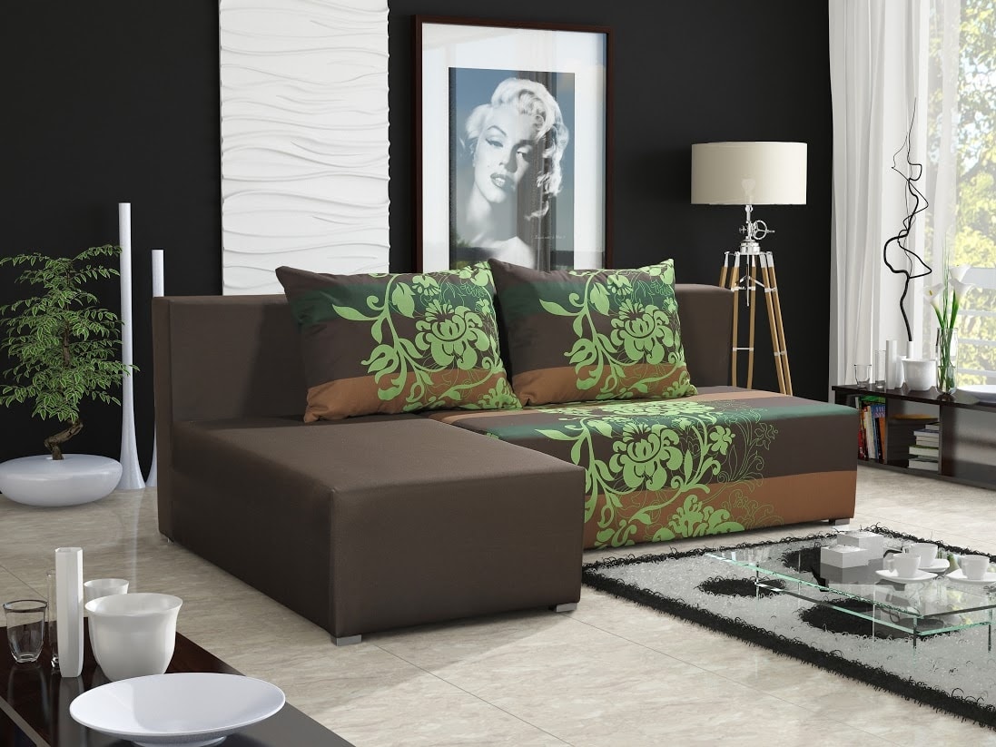 Rohová sedačka ESPANA 4, hnědá