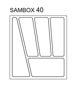 Pořadač do zásuvek SAMBOX, 40 cm