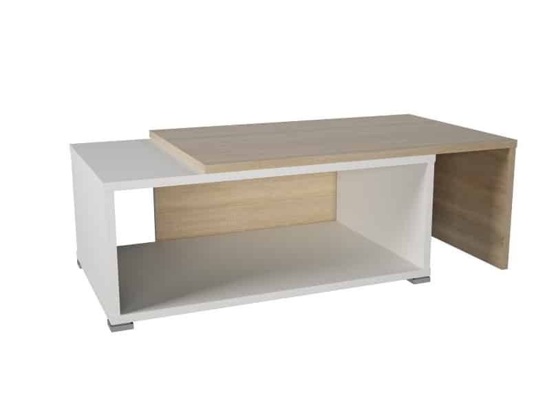DRON konferenční rozkládací stolek, dub sonoma/bílá