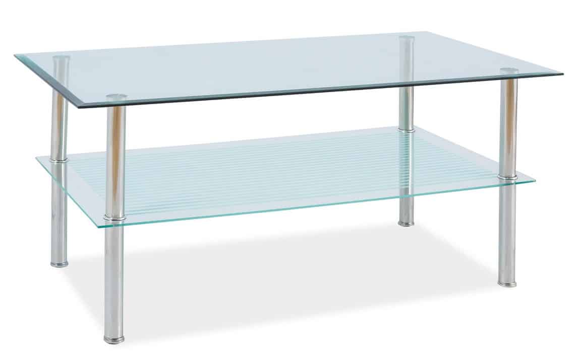 Konferenční stolek PIXEL B 110x60, kov/sklo