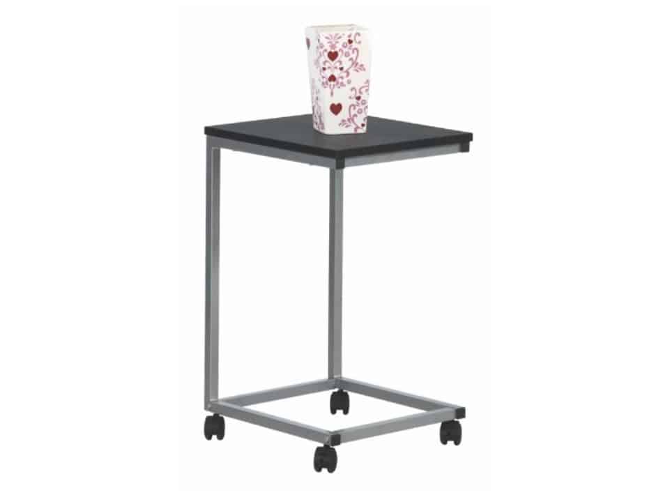 MANNY odkládací stolek, černá/stříbrná