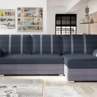 Rohová sedačka IRIS univerzální, šedá látka/světle šedá látka