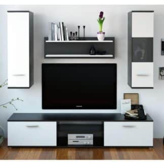 WAW obývací stěna, černá / bílá