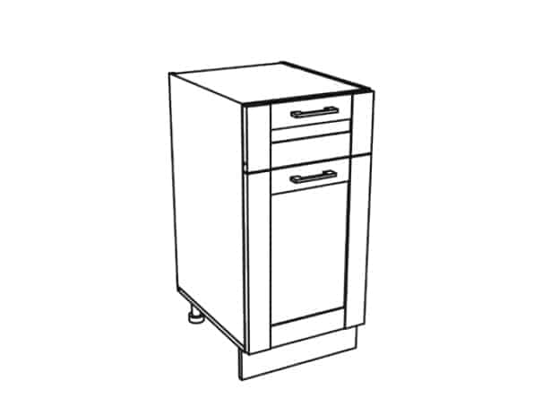 JAMAJKA dolní skříňka D40S1, korpus dub wotan, dvířka dub wotan