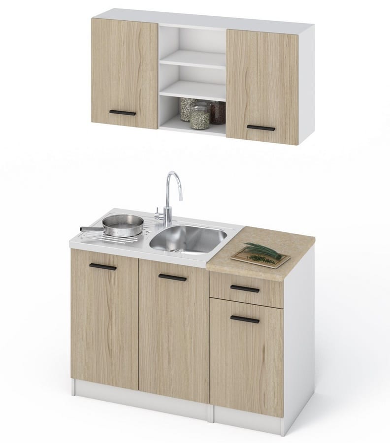 Kuchyně JANA, 120 dub sonoma/bílá