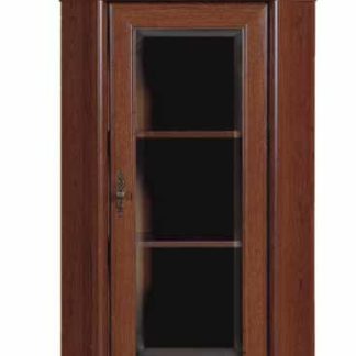 KENT, vitrína-rohová, nádstavec, kaštan