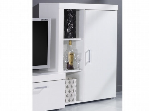 Skříňka SAMBA, bílá/bílý lesk