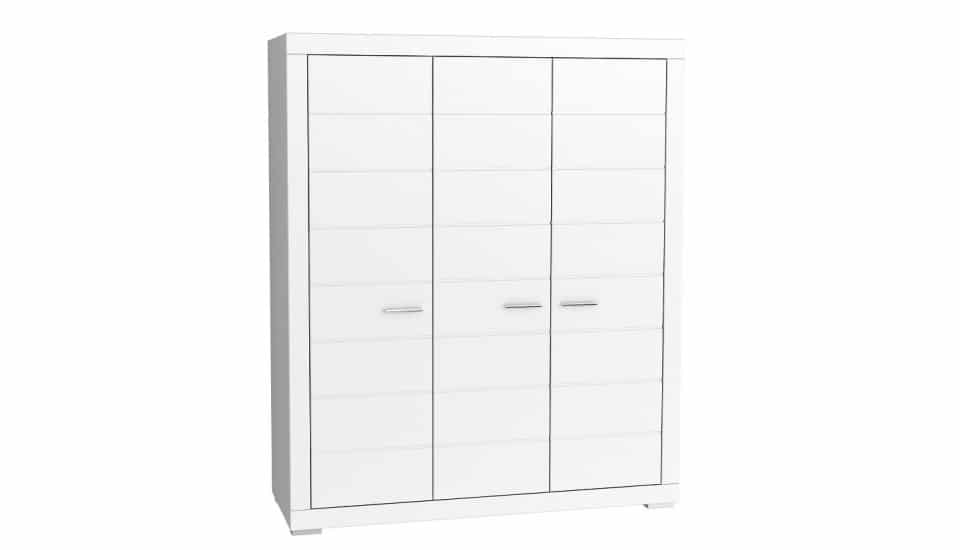 SNOW, šatní skříň, bílá