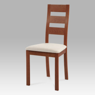 Židle BC-2603 TR3 masiv buk, barva třešeň, potah béžový