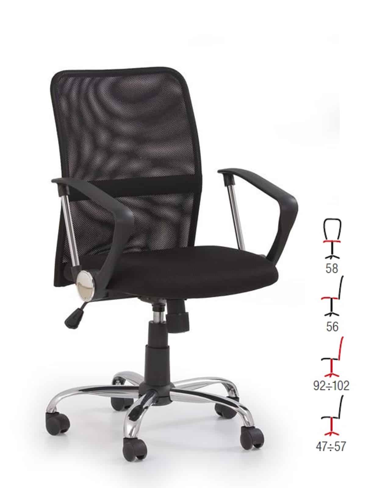 Kancelářské křeslo TONY, černá