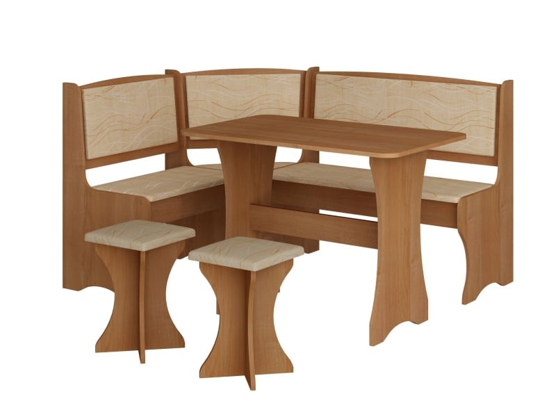 Kuchyňská sestava rohová, béžová ekokůže, barva: