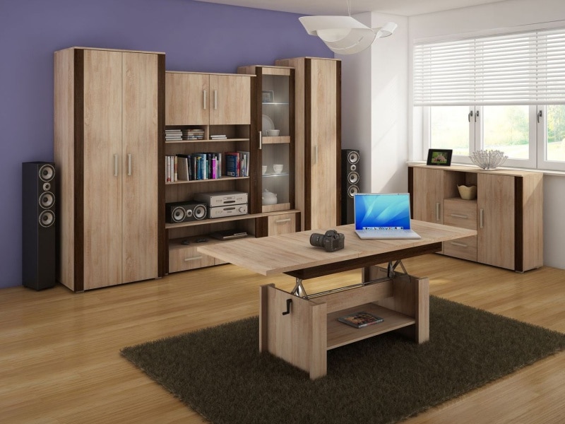 Obývací stěna NOTTI 2, dub sonoma/dub sonoma/dub sonoma tm.