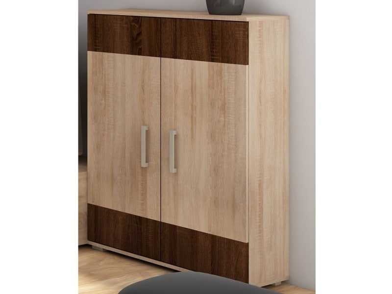 SOLAR, regál nízký, dub sonoma sv./dub sonoma tm.