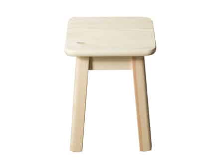 Stolička čtvercová nr.5, masiv borovice