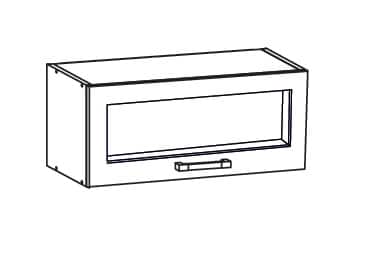 TAL 2 horní skříňka GO80/36, korpus congo, dvířka milo