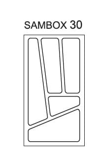 Pořadač do zásuvek SAMBOX, 30 cm