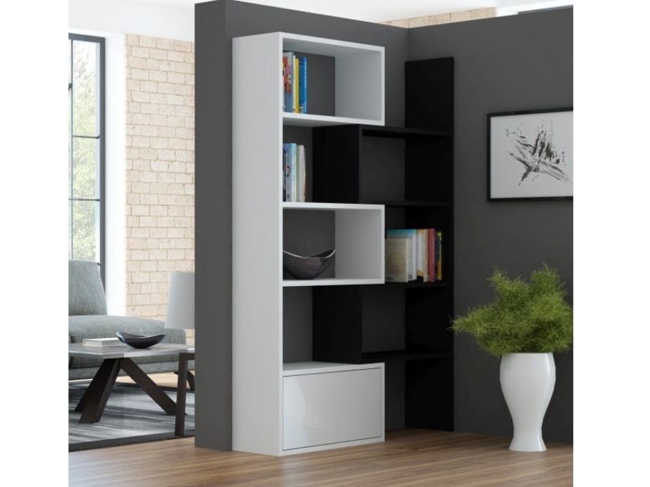 ASTA regál, bílá/černá