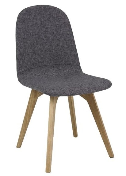 Jídelní čalouněná židle ARES, šedá/dub