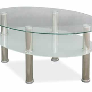 Konferenční stolek LEO A, sklo/chrom