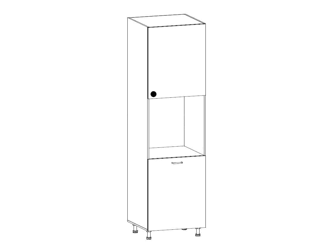 PROWANSJA vysoká skříňka pro vestavbu D60P pravá, borovice andersen