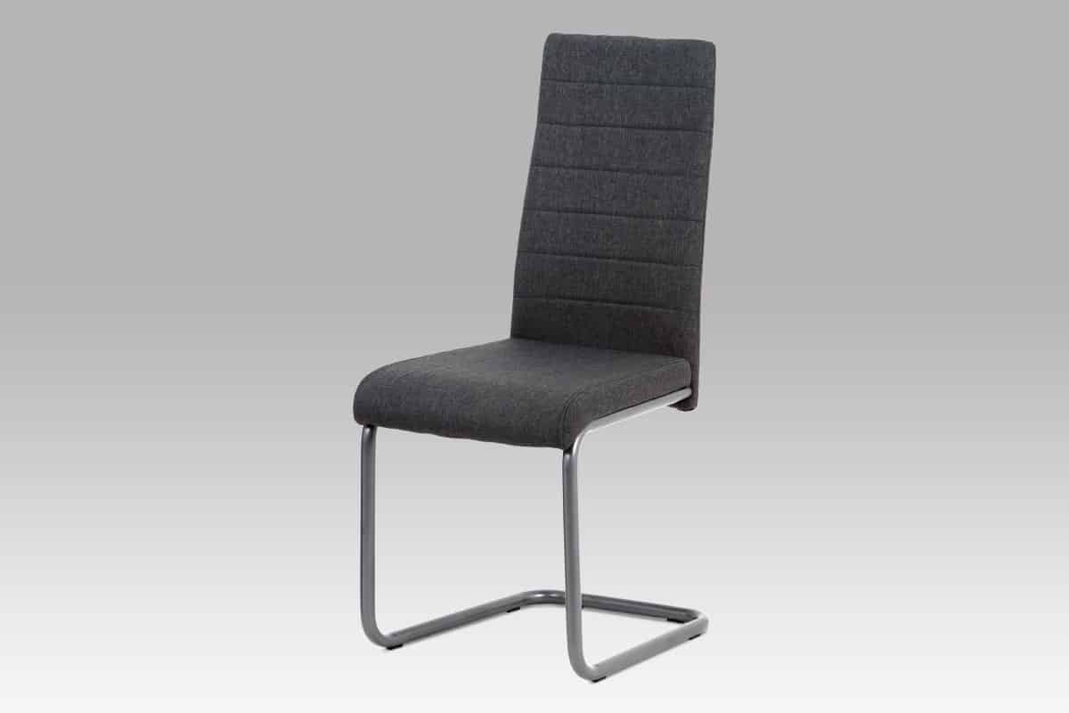 Jídelní židle DCL-400 GREY2, látka šedá/kov matný antracit