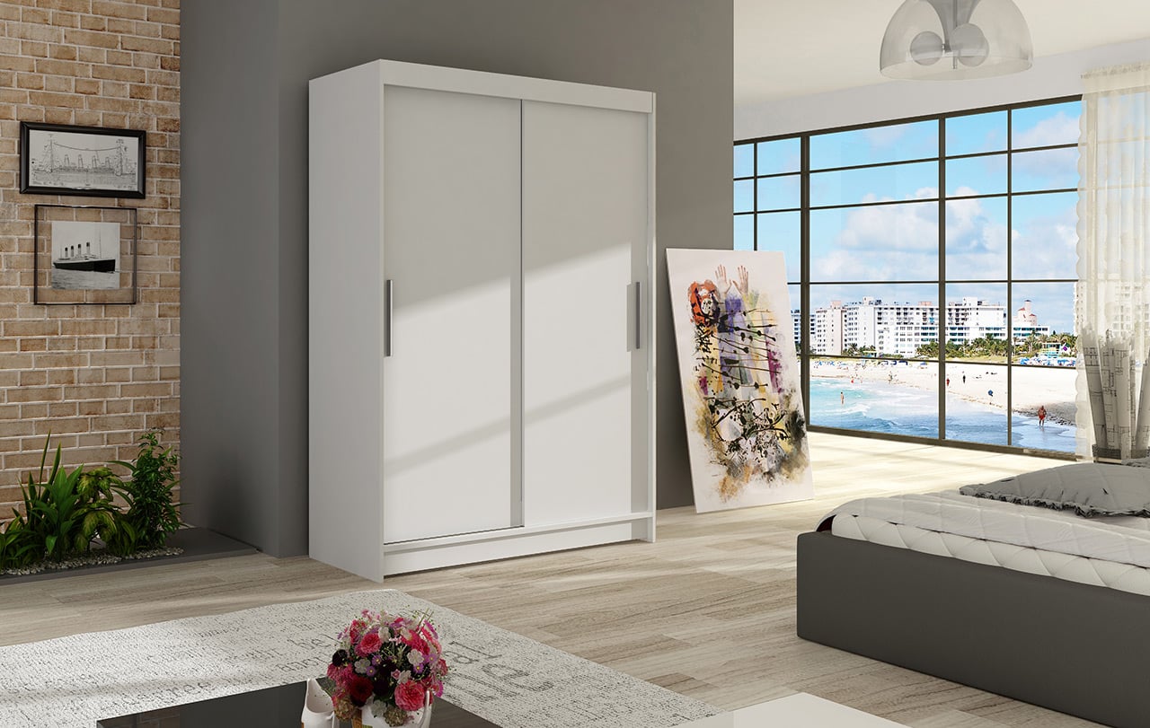 Šatní skříň MIAMII I, bílý mat
