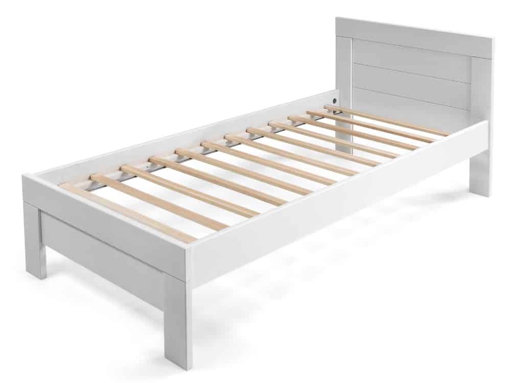 Postel WOODY CLASSIC 90x200 bez roštu, masiv buk/bílá