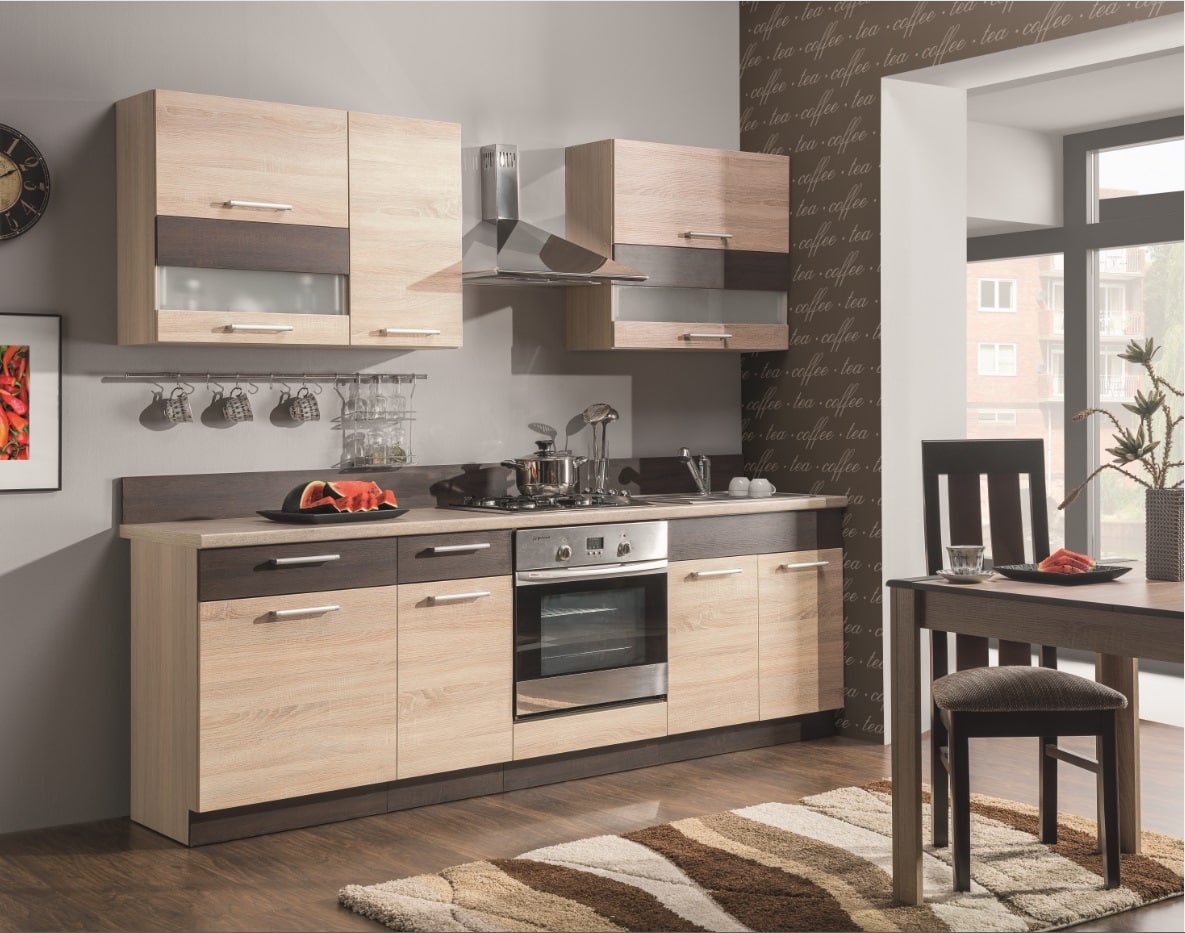 Kuchyně MODENA 240/180 cm, rijeka světlá