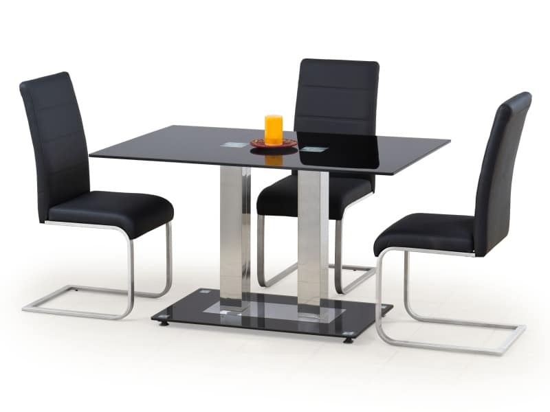 Jídelní stůl WALTER 2, kov/sklo