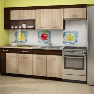 Kuchyně VIZA PLUS 180/240 cm, dub sonoma tmavý/dub sonoma