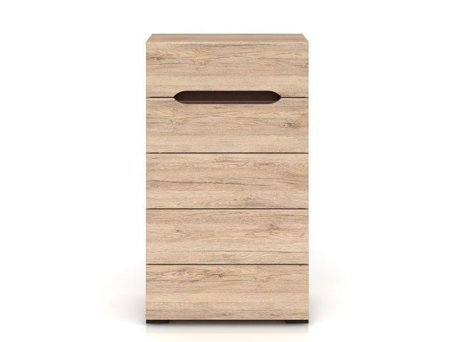 ELPASSO, komoda KOM5S/60, dub san remo světlý/dub wenge hnědý