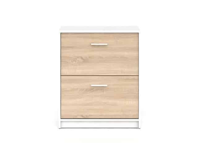 NEPO, botník SFB2K2, bílá/dub sonoma