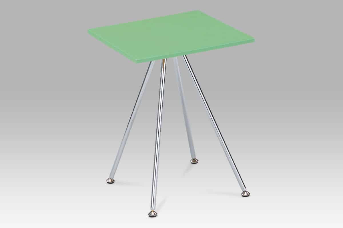 Odkládací stolek, vysoký lesk zelený / chrom, 83467-02 LIM
