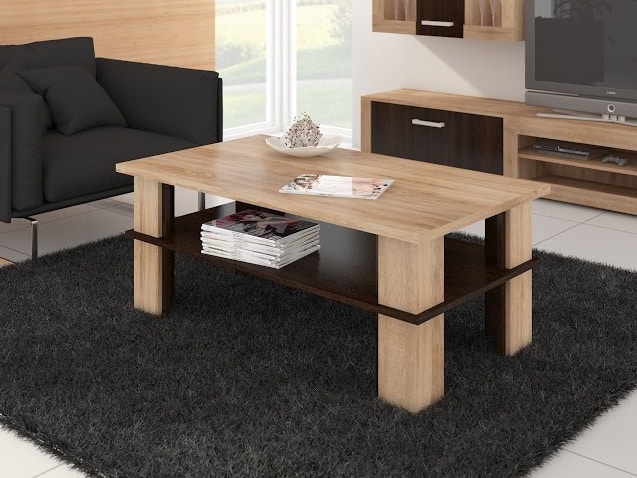 Konferenční stolek FUTURA 2, dub sonoma/dub sonoma tmavá