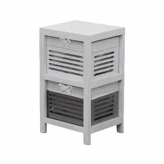 BIBI 2, komoda, bílá/bílá+šedá