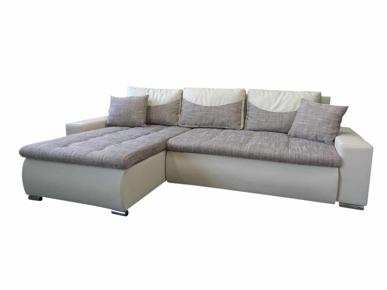 Rohová sedačka JOGI, hnědá/krémová